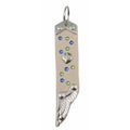 Schlüsselanhänger Leder Strass Swarovski-Elements SA371