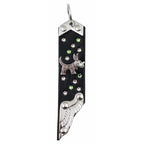 Schlüsselanhänger Leder Strass Swarovski-Elements SA379