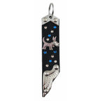 Schlüsselanhänger Leder Strass Swarovski-Elements SA382