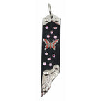 Schlüsselanhänger Leder Strass Swarovski-Elements SA385
