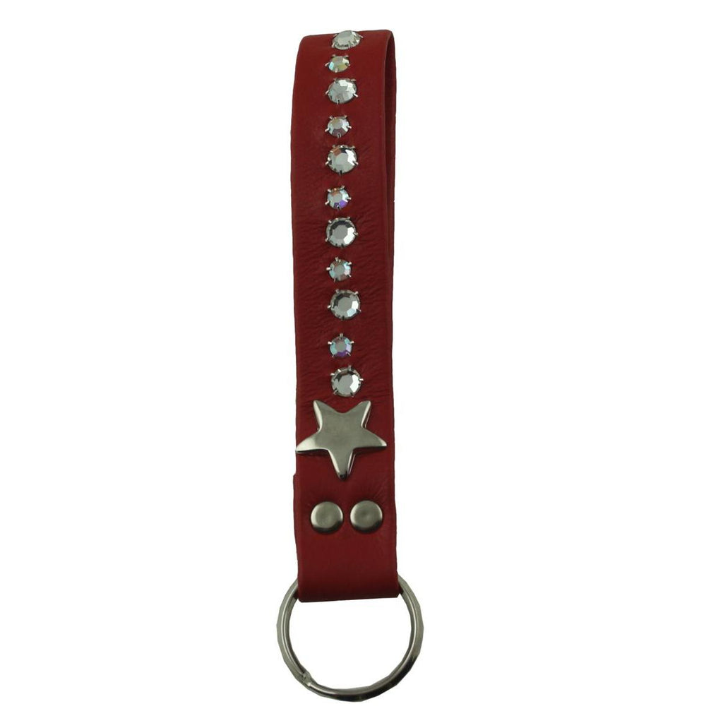 Schlüsselanhänger Leder Strass Swarovski-Elements SL14