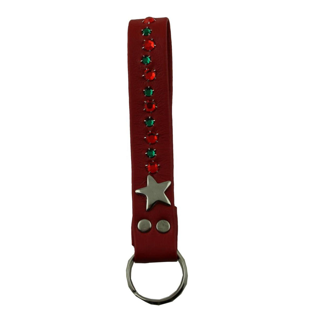 Schlüsselanhänger Leder Strass Swarovski-Elements SL15