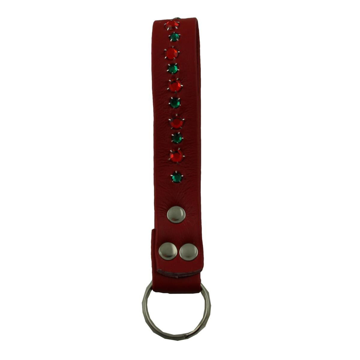 Schlüsselanhänger Leder Strass Swarovski-Elements SL15