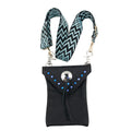 Umhängetasche aus Leder mit Kristall-Glassteinen – Schultertasche Strass ST 15