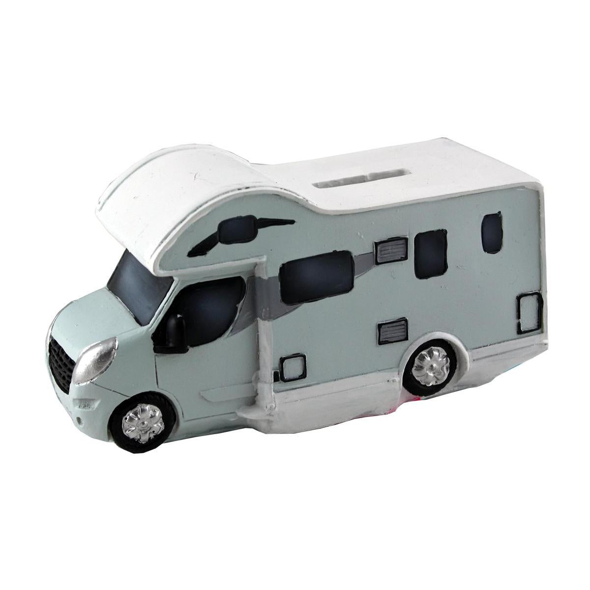 Wohnmobil Spardose aus Polystone – Camper Reise Spartopf mit Schloss