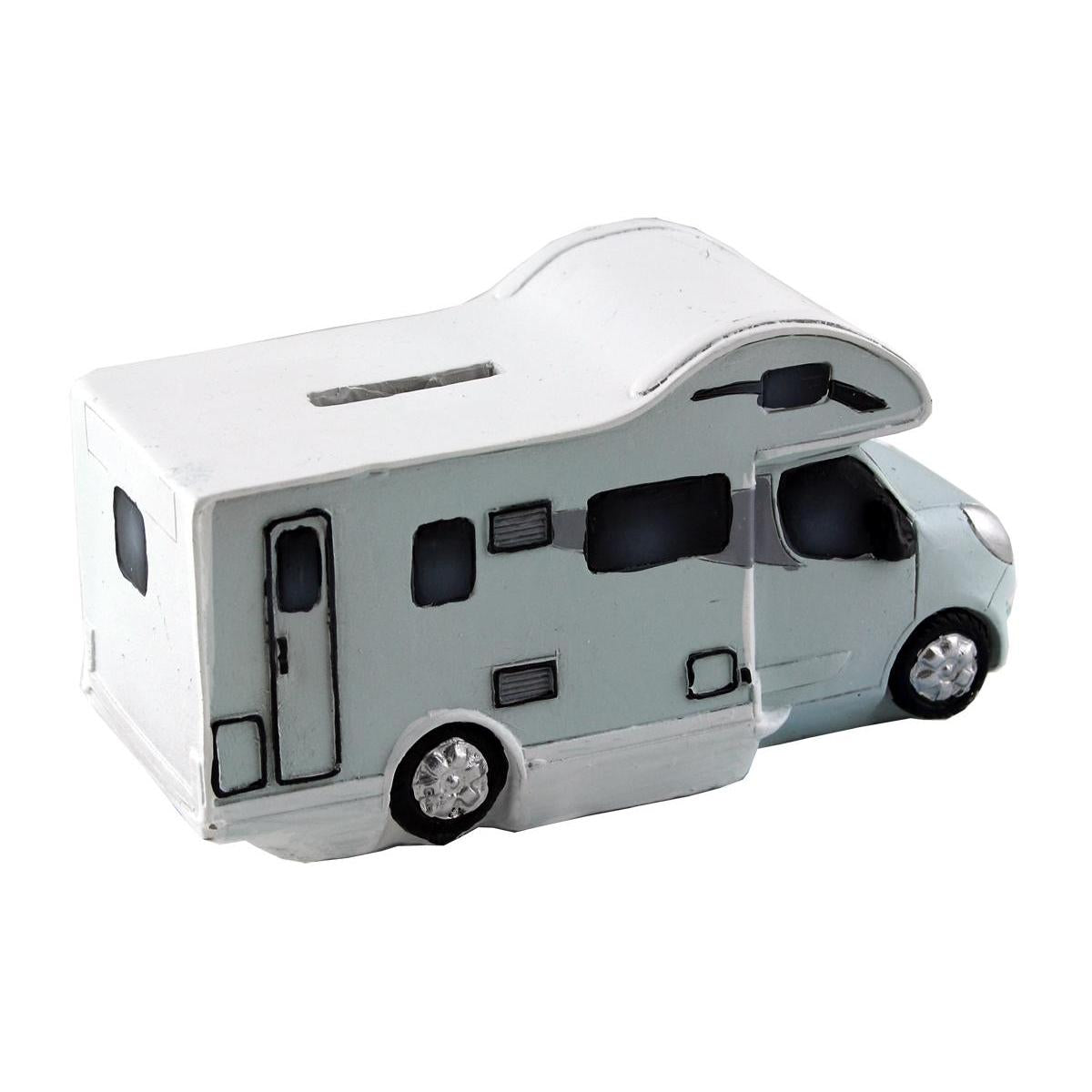 Wohnmobil Spardose aus Polystone – Camper Reise Spartopf mit Schloss
