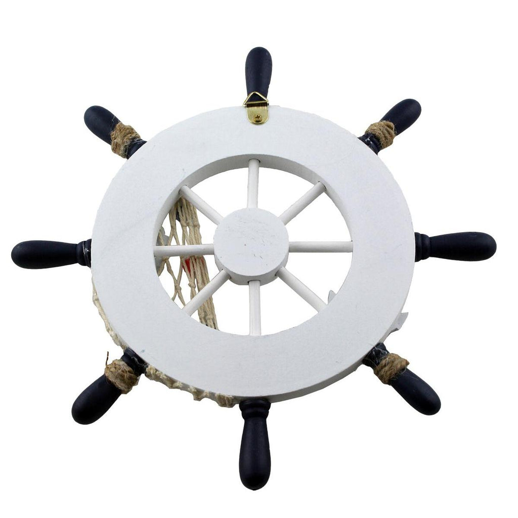 Maritimes Steuerrad aus Holz – Deko im Seedesign, Ø 23 cm