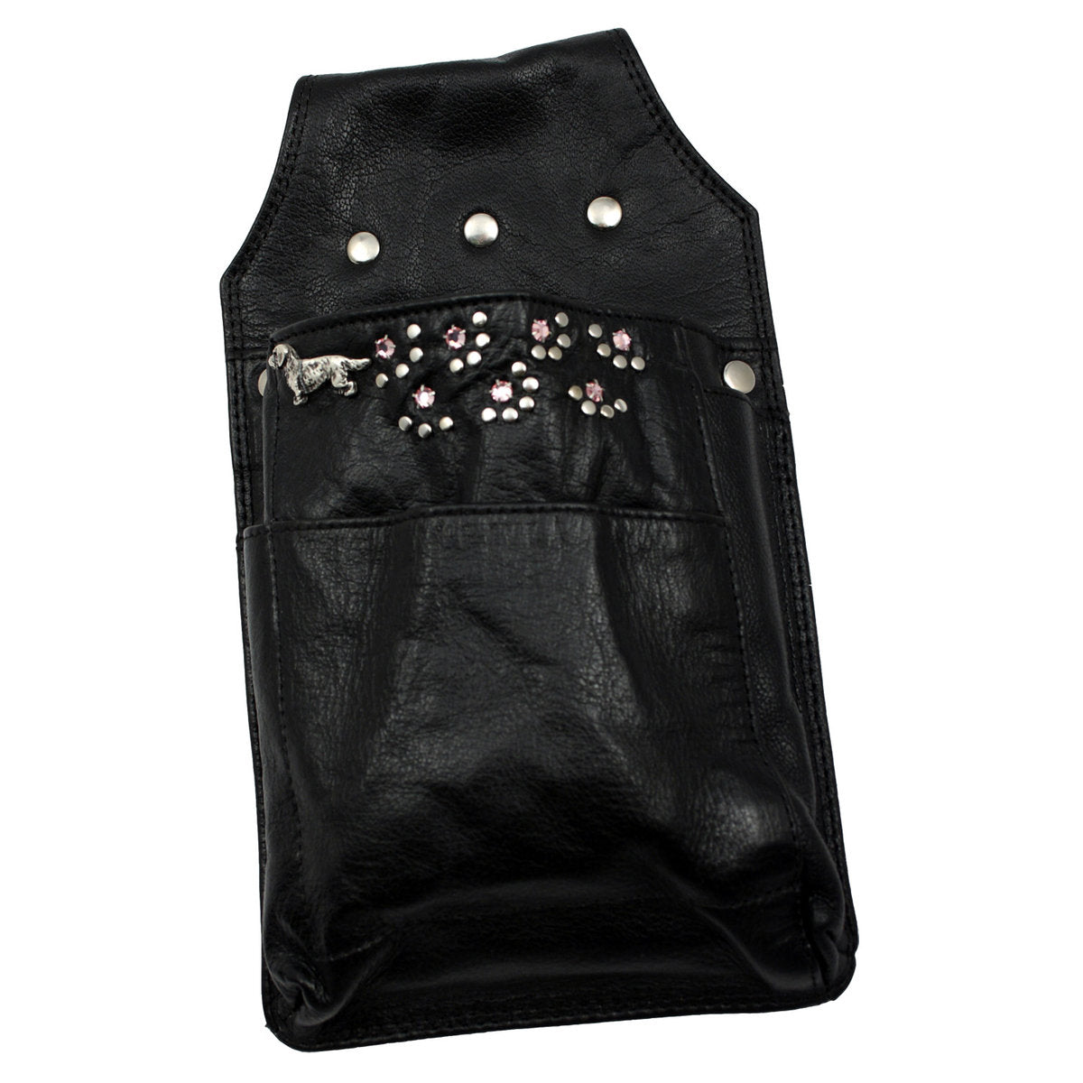 Leder Holster für Kellnerbörse mit Kristall-Glassteinen – Strass Holster HK122